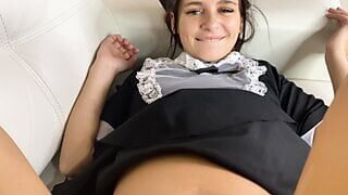 schoolgirl got pregnant, but continues to fuck with her stepbro